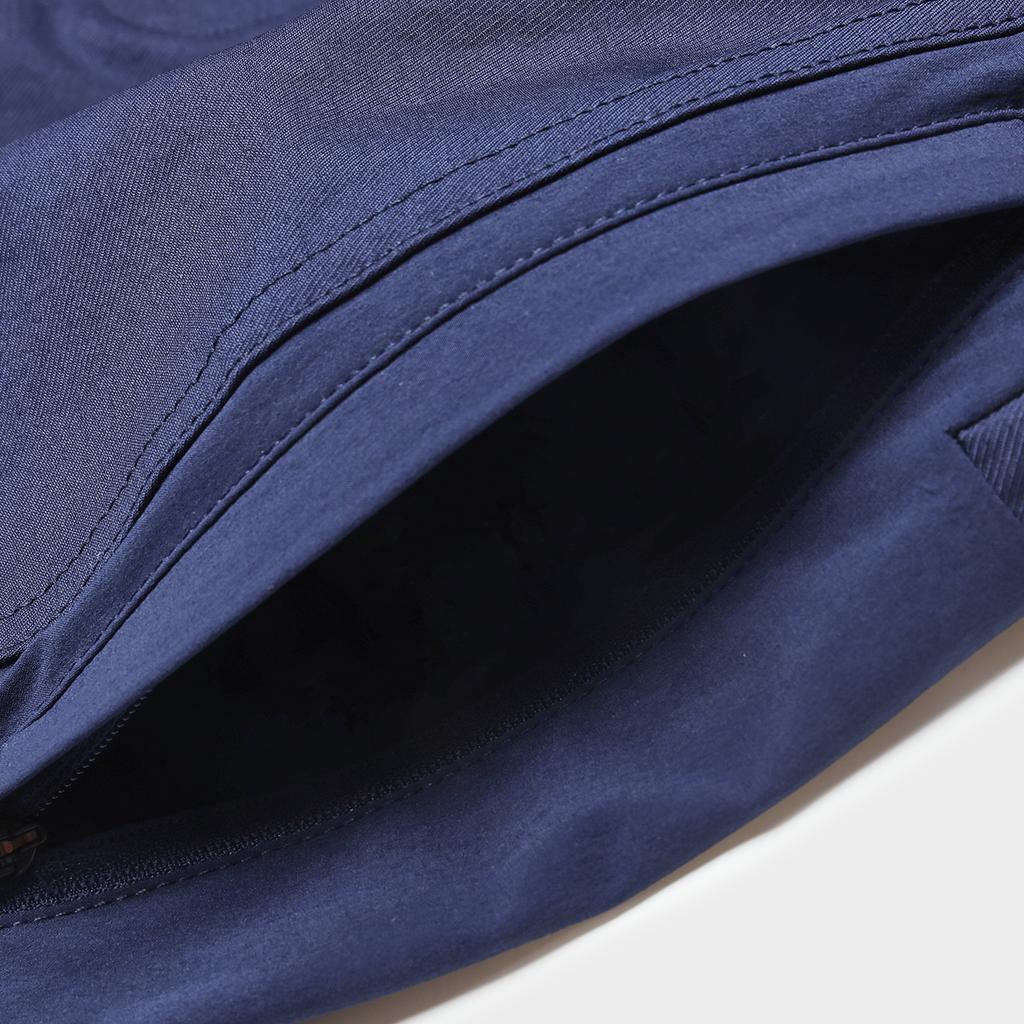 Fila Einfarbige konische lässige gewebte gestrickte Sporthosen Herren Hosen Tiefblau F11M419804F-NV