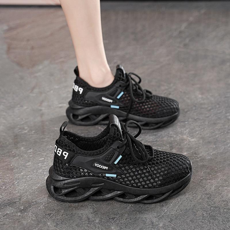 

Summer women s shoes new breathable hollow fly-woven mesh shoes children s versatile platform sports shoes casual running shoes 40