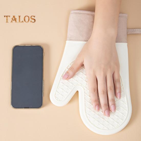 2Pcs Oven Gloves Soft Anti-scald Food Grade Durable Hands Protection Oven Insulation Gloves Kitchen Supply