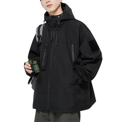 Anorak Sizes Perfect for Outdoor and Hiking [uptoyou] Men's Parka, Water-Repellent, Windproof, Lightweight, Autumn/Winter Outerwear, S-3XL,