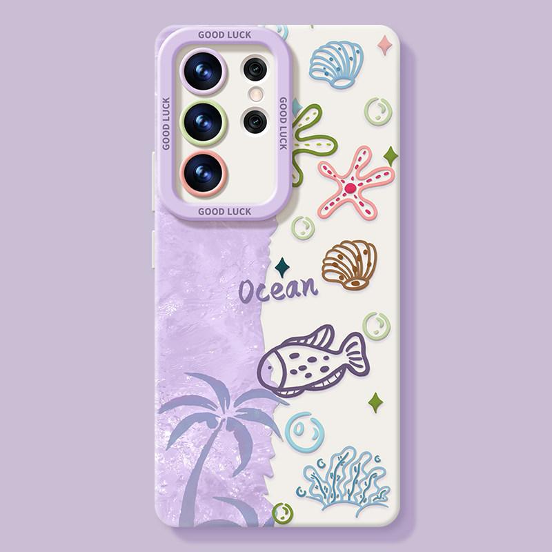 Underwater World Mobile Phone Case Is Suitable for Samsung Galaxy S26 Summer S25ultra Lanyard S24 + Fresh S23 Set