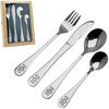 Children'S Cutlery Set Steel Spoon Fork Knife Spoon 4 Electric Set