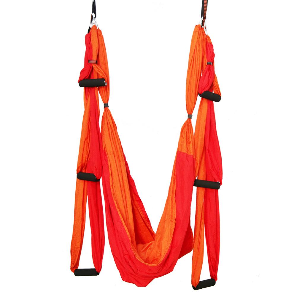 Aerial Yoga Hammock with 6 Handles - Non-Elastic Nylon for Studio Inversion Fitness