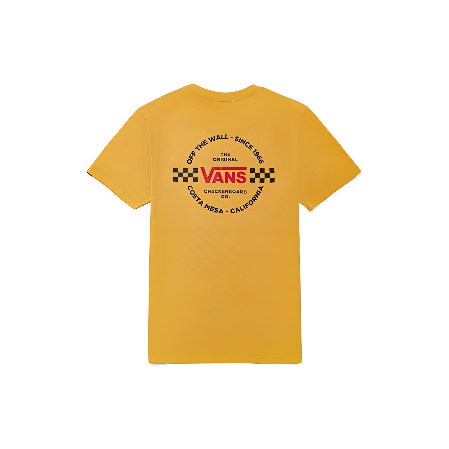 Men s Vans Athleisure Casual Sports Short Sleeve Yellow VN0A4P4X50X M