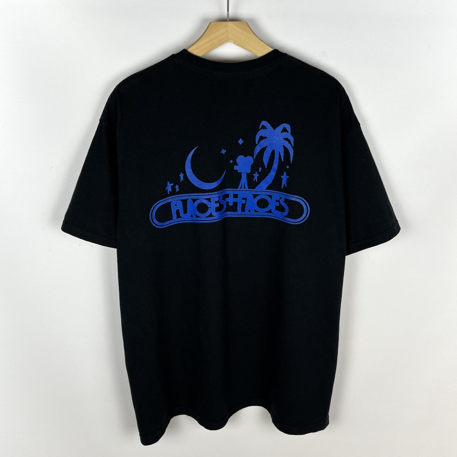 Places+Faces Hollywood Big Logo Short Sleeve T Shirt Size XL Streetwear Black OG Unisex T-Shirt XXL