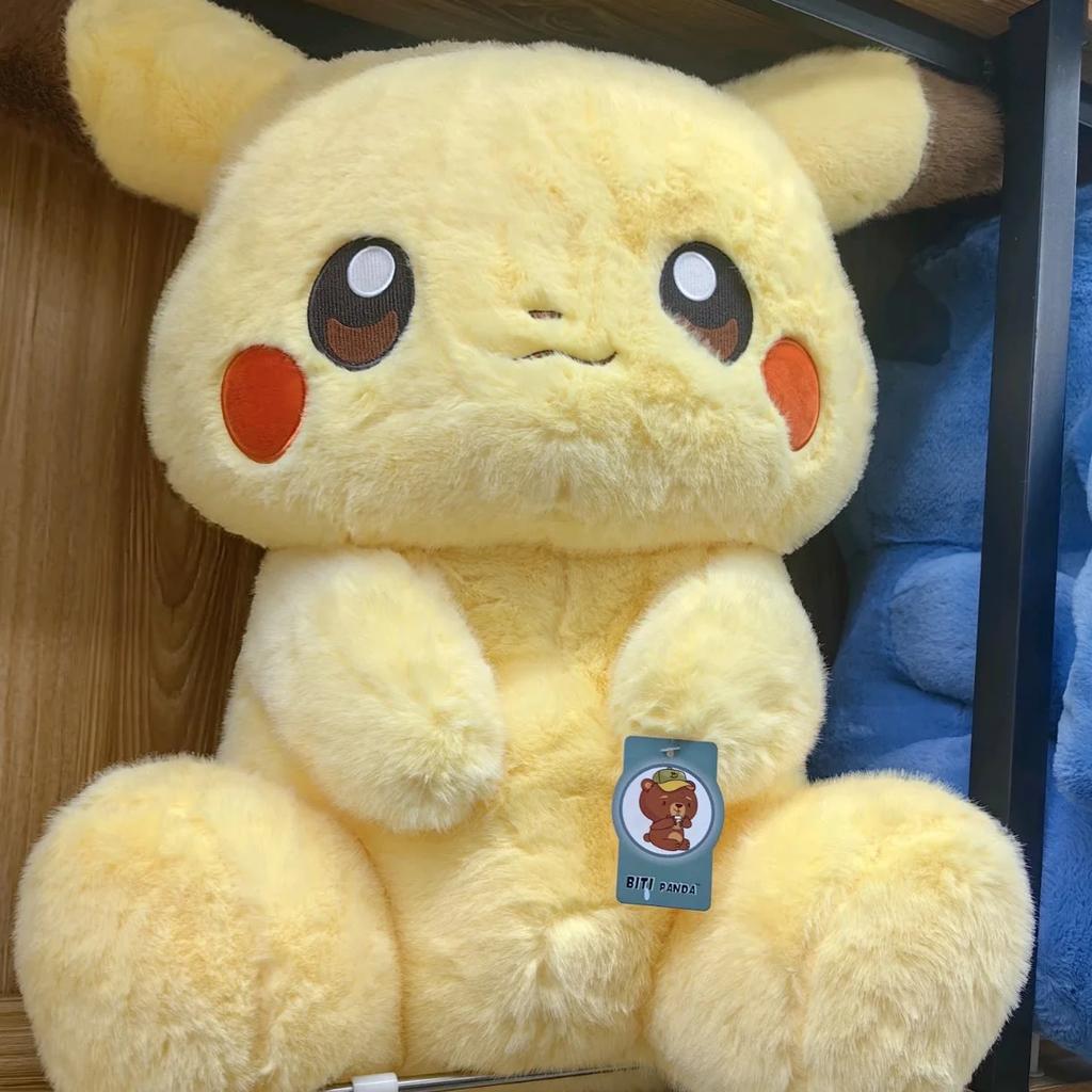Very Soft Chubby Pikachu Plush Toy Fluffy Stuffed Anime Huggable Plushies Cute Anime Game Character Doll For Bedtime Hug Gifts