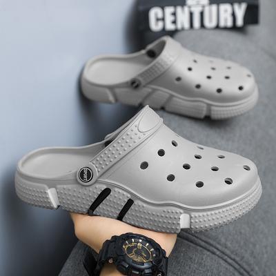 Dual-Purpose Hole Shoes Couple Outdoor Casual Beach Sandals Fashion Plus Size Slippers Men