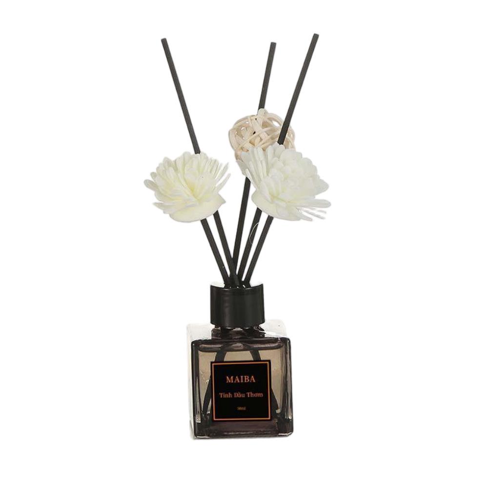 Gray Square Essential Oil Diffuser - Gardenia Fragrance for Bedroom, Living Room, or Desk Decor.