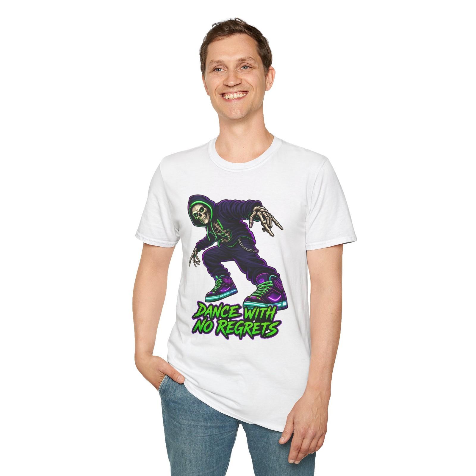 Skeleton Dancer Street Dance Neon Urban Gothic Unisex Softstyle T-Shirt S