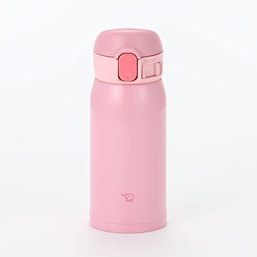 ZOJIRUSHI One-Touch Stainless Steel Mug, Seamless, 0.36L, Peach Pink, SM-WA36-PA