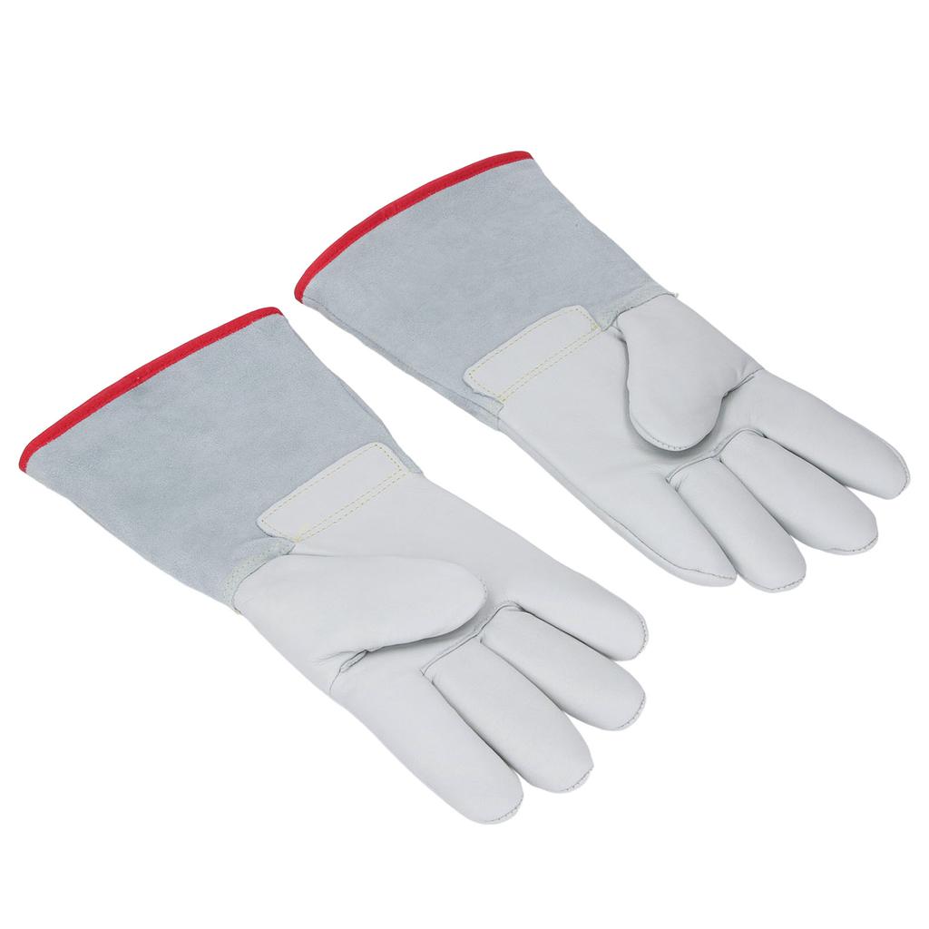 1 Pair 36cm Antifreeze Gloves Thickened Cowhide Low Temperature Protective Gloves for Liquid Nitroge