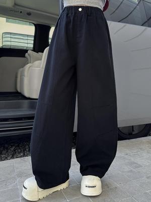 Girls' 2025 Autumn Casual Scimitar Pants: Versatile Korean Style for Big and Middle Kids