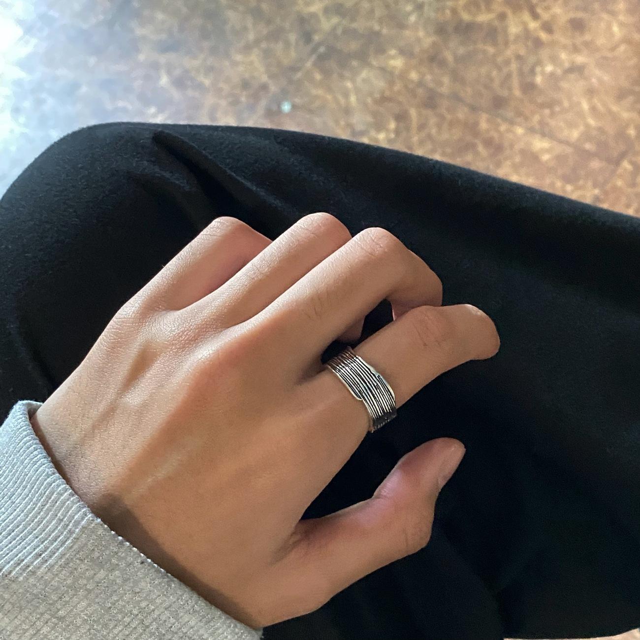 

Кольцо «Следы ретро-волны» для мужчин, цинковый сплав, цвет, панк, готика, хип-хоп, открытое кольцо, модные аксессуары, ручная работа, медь, циркон, унисекс, подарок resizable