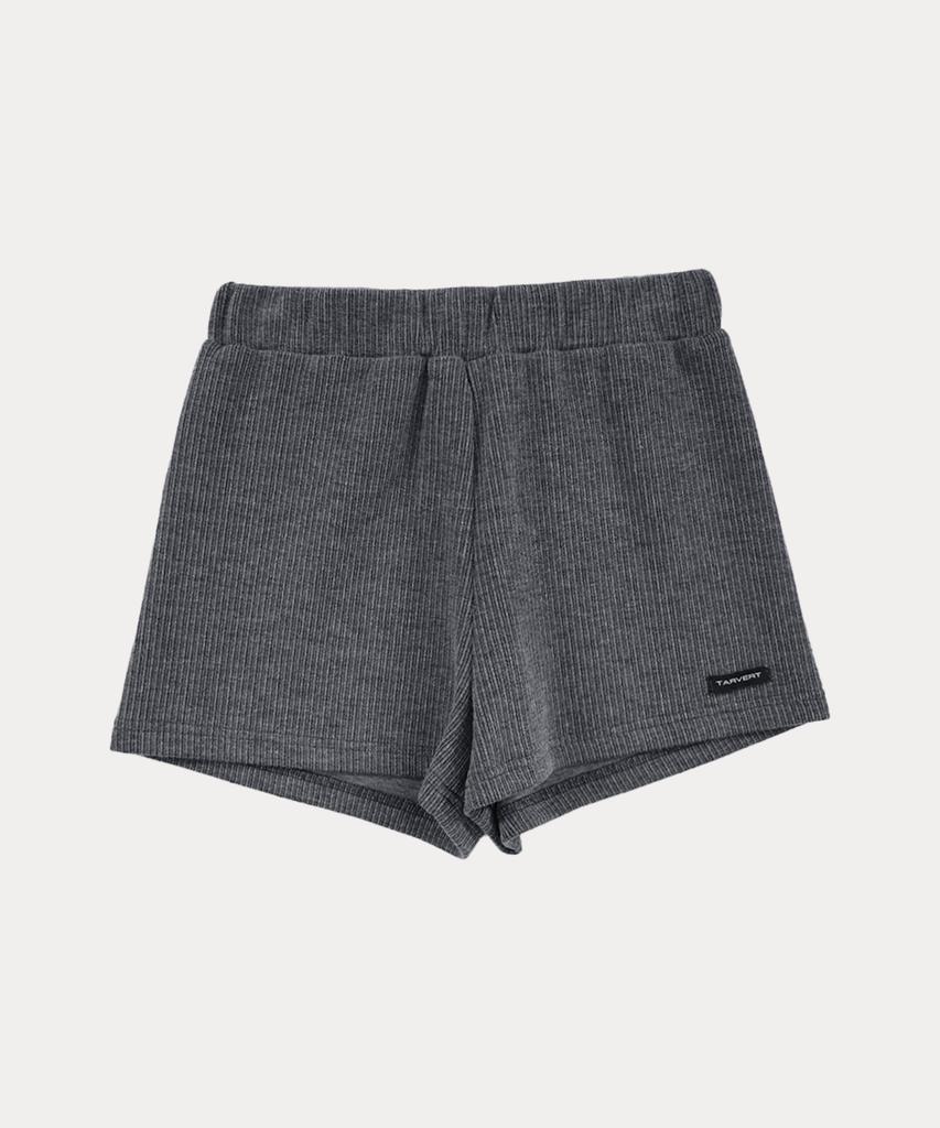 TARVERT Nova Ribbed Shorts - Charcoal