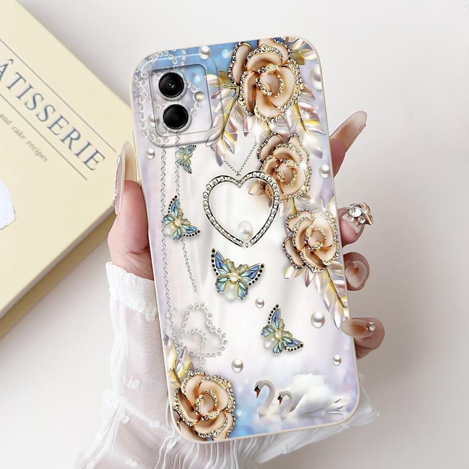 Shockproof Cover For Samsung Galaxy A05 A05s M05 Case New Fashion Flower Soft Silicone Phone Shell For Samsung A05 SM-A055F Capa
