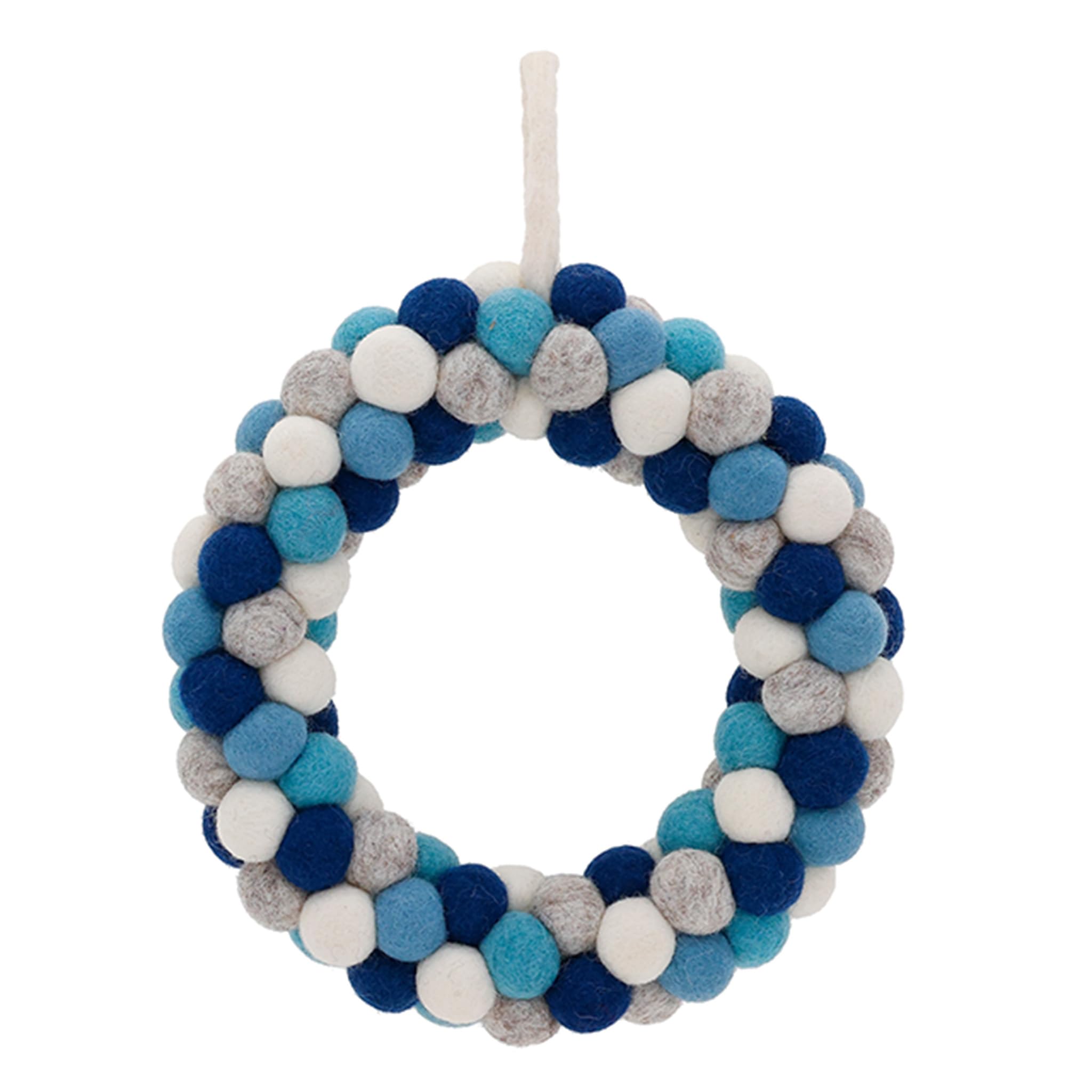Marushin Nepalese Pocopoco Fair Trade 0395023500 Wreath, Wreath, Blue, Handmade, Product,