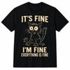 Funny Cat Graphic Tee Men Women Weird Crazy Meme Cat T-Shirt
