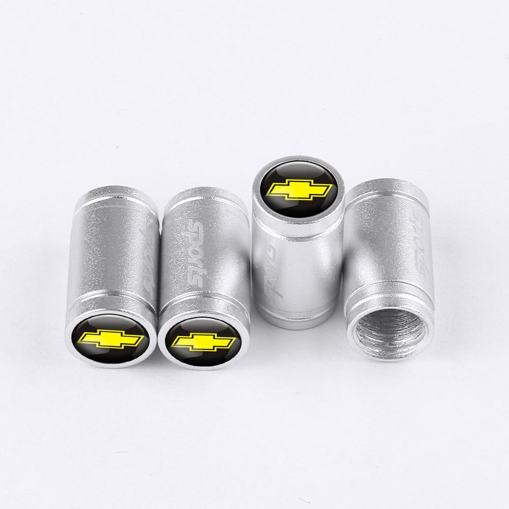 4Pcs Metal Car Wheel Tire Valve Stem Caps Rim Tyre Accessories For Chevrolet Trax Cruze Camaro Orlando Cavalier Corsa Volt Sonic