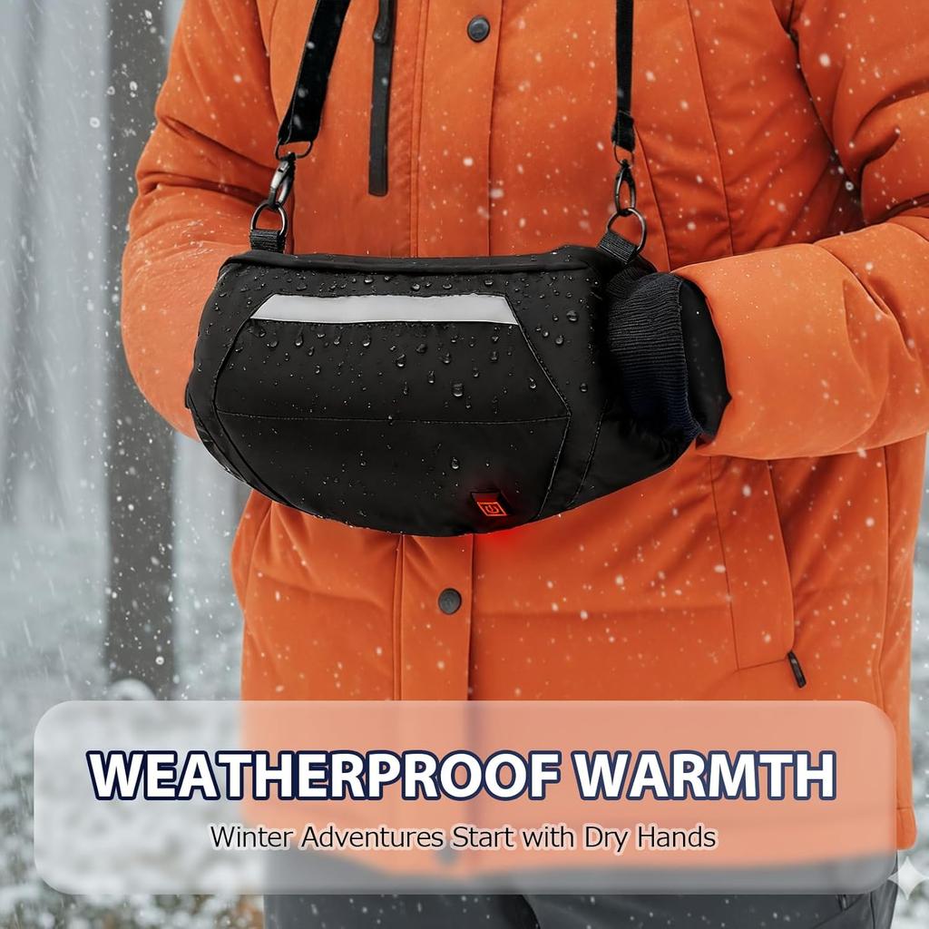 Rechargeable Heated Hand Warmer with 10000mAh Battery, 3 Heat Settings, for Men & Women, Ideal for Football, Hunting, Golf, Fish