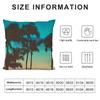 Tropical Scenery Cushion Cover Soft Plush Fabric Double-Sided Printed Sofa Cushion Cover For All Seasons Home Decor Gift