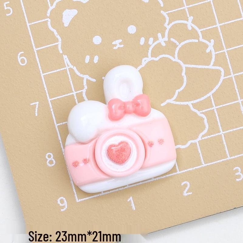 Pink & White Rabbit Cartoon Resin Shoe Charms for DIY Jewelry & Hair Clips