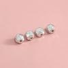 S925 Sterling Silver Faceted Diamond-Shaped Spacer Beads for DIY Jewelry and Handwoven Accessories