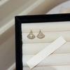 Chic Luxury Zirconia Fan-Shaped Stud Earrings – Versatile, High-End Commuting Ear Jewelry
