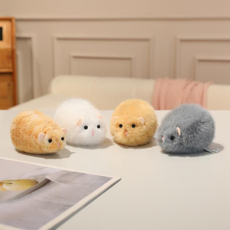 Cartoon Golden Hamster Plush Toys Super Soft Squeeze Toy Round Cozy Animal Doll Home Decoration