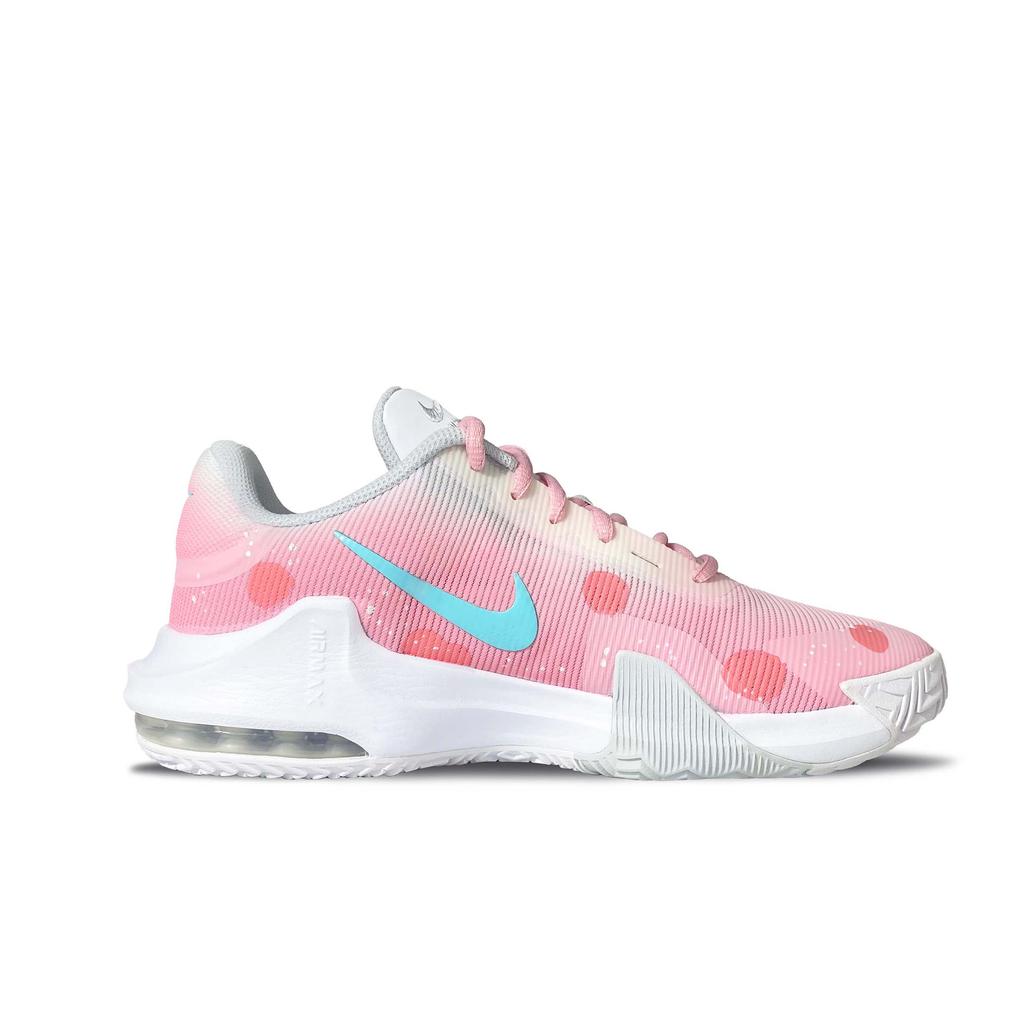 Nike Air Max Impact 4 Cushioning Abrasion Resistant Rebound Low top Basketball Shoes Men's Pink Yellow DM1124-100(Team1097- )