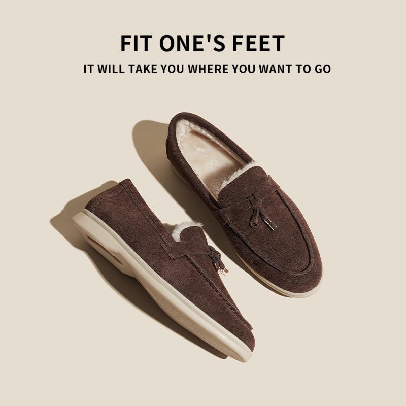 Women's British Style Retro Leather Loafers - Slip-on Moccasins, Plus Size, Flat, Casual.