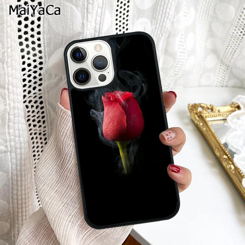 Burning Love Rose Phone Case Cover For iPhone 17 Air 16 15 6s plus 11 12 13 14 pro max shell coque