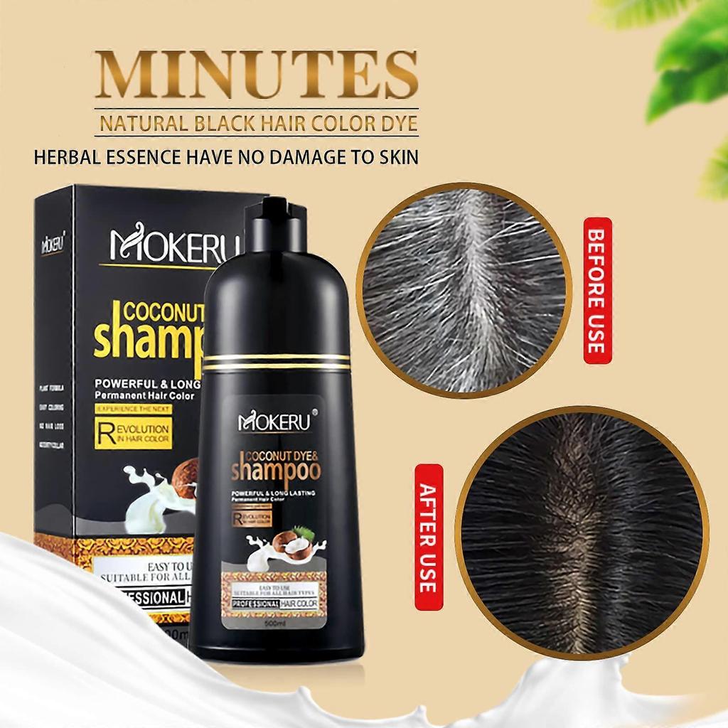 Black Instant Hair Color Shampoo for Gray Hair Hair Dye Shampoo Gray Coverage Coconut Coloring In Minutes for Women Men  Burgundy