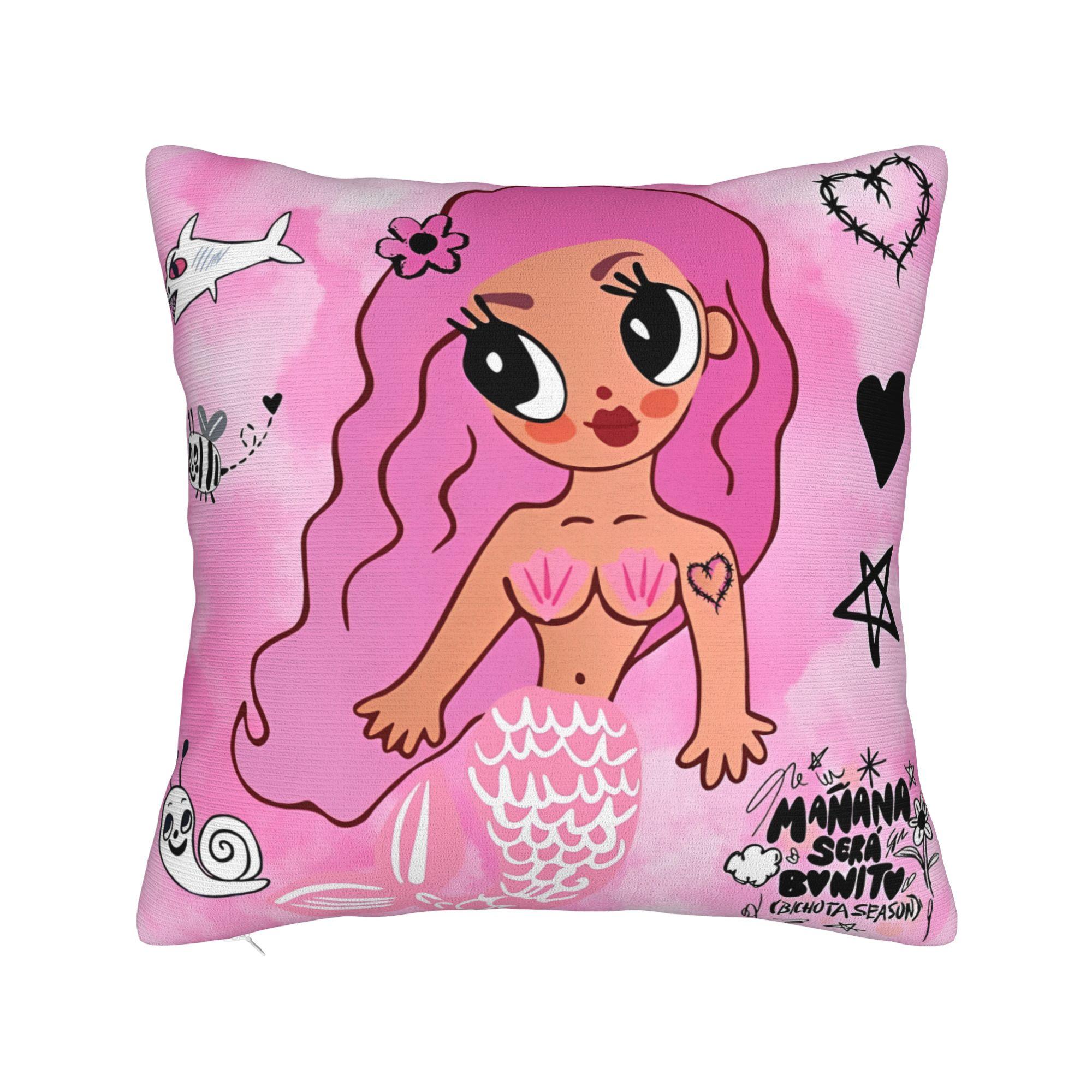 Karol G Tropicoqueta Tour Pillowcase Doublesided Printing Polyester Cushion Cover Decorations Pillow Case Cover 30cmx30cm