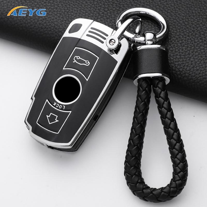 TPU Car Key Case Cover Shell For BMW X1 X5 X6 Z4 E90 E60 E70 E87 3 5 6 Series M3 M5 Holder Shell Fob Key Chain Accessories