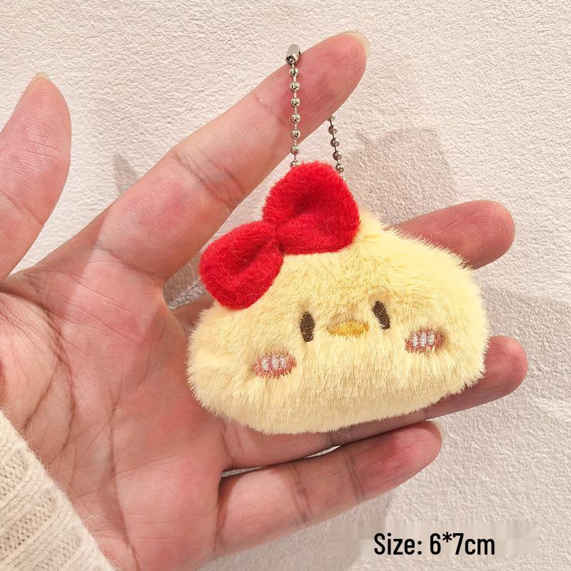 Year of the Sheep Lamb Keychain: Cute Plush Pendant for Students' Bags