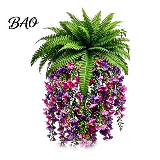 Fiori Artificiali da Esterno Piante Finte da Appendere, Rampicanti Resistenti ai Raggi UV, Edera Fiori di Seta Realistici Decorazione Finta Interno Camera da Letto Soggiorno Parete Boho