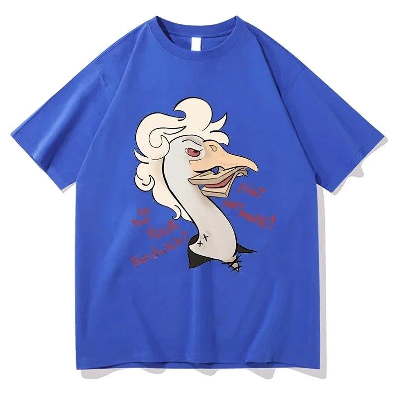 Letní trička s krátkým rukávem Funny Kawaii Streetwear Gym Tričko s krátkým rukávem Husí Astarion Graphic TRIKS Žena Y2k Top Trička