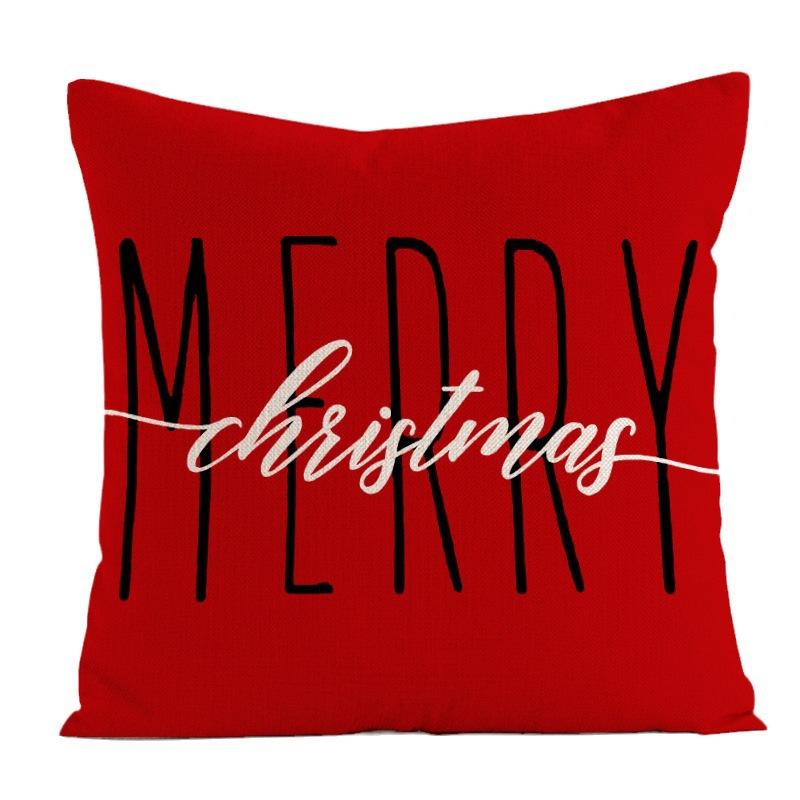 Santa Claus Christmas Snowman Pillow Cover Home Decoration Cushion Sofa Cushion Cover