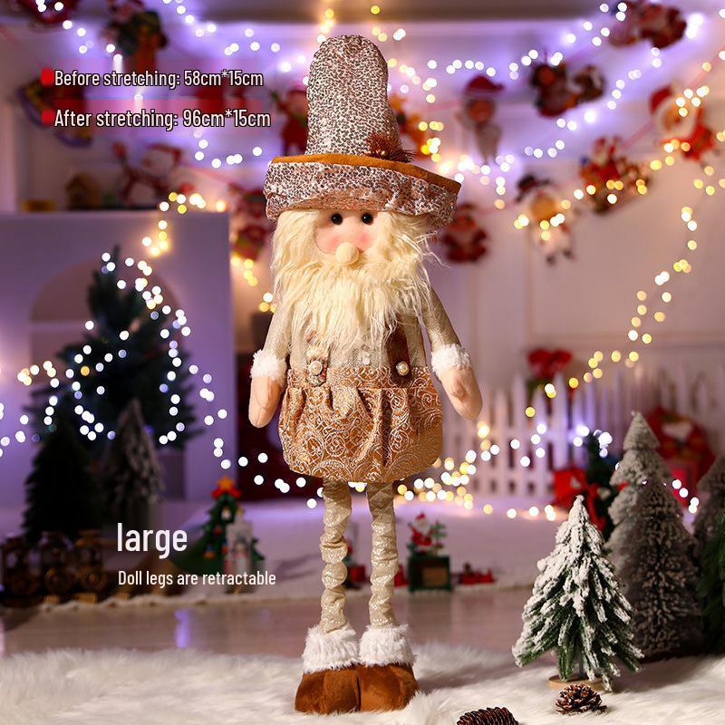 Christmas Cartoon Plush Doll Ornament: Santa, Snowman, Reindeer for Tree Decoration