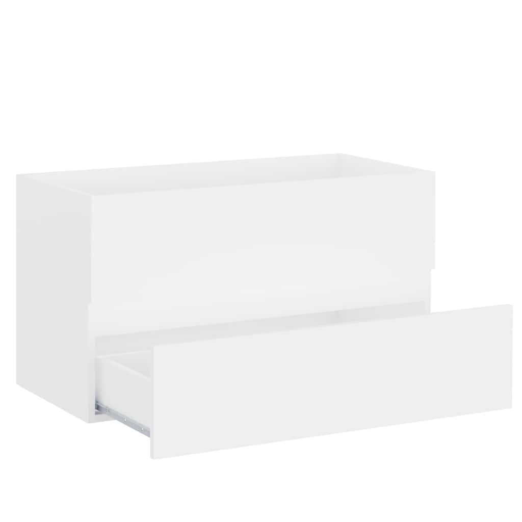 White Bathroom Vanity Cabinet 80 X 38.5 X 45 Cm Particleboard