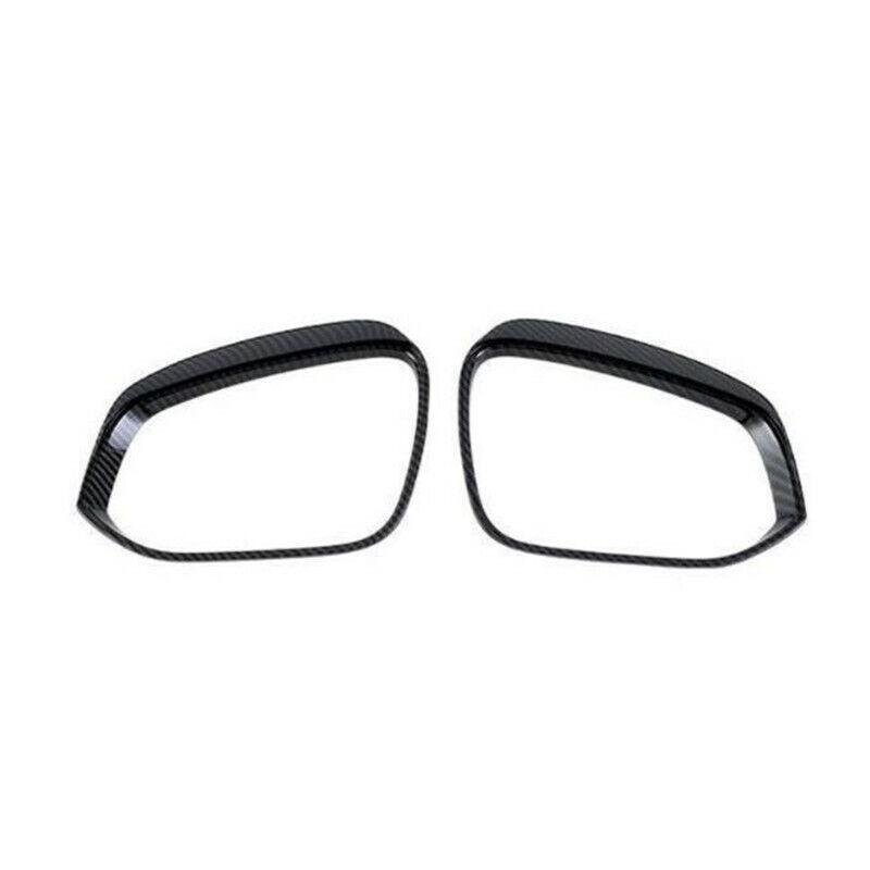 Carbon Fiber Rearview Mirror Rain Eyebrow Cover Trim For Toyota RAV4 2019-2022