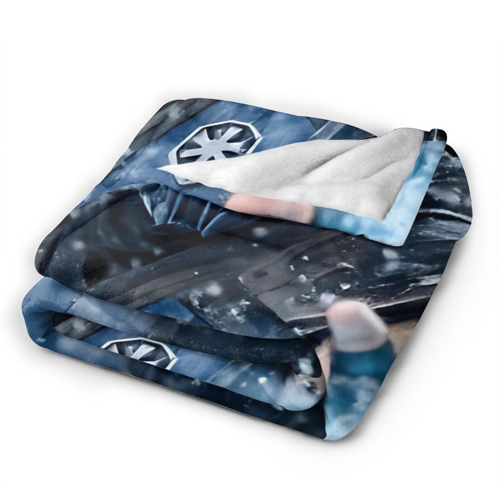 Sub-Zero Ice Fury Mortal Kombat Frost Ninja Blankets Velvet Super Soft Throw Blankets for Car Sofa Couch Bedroom Quilt