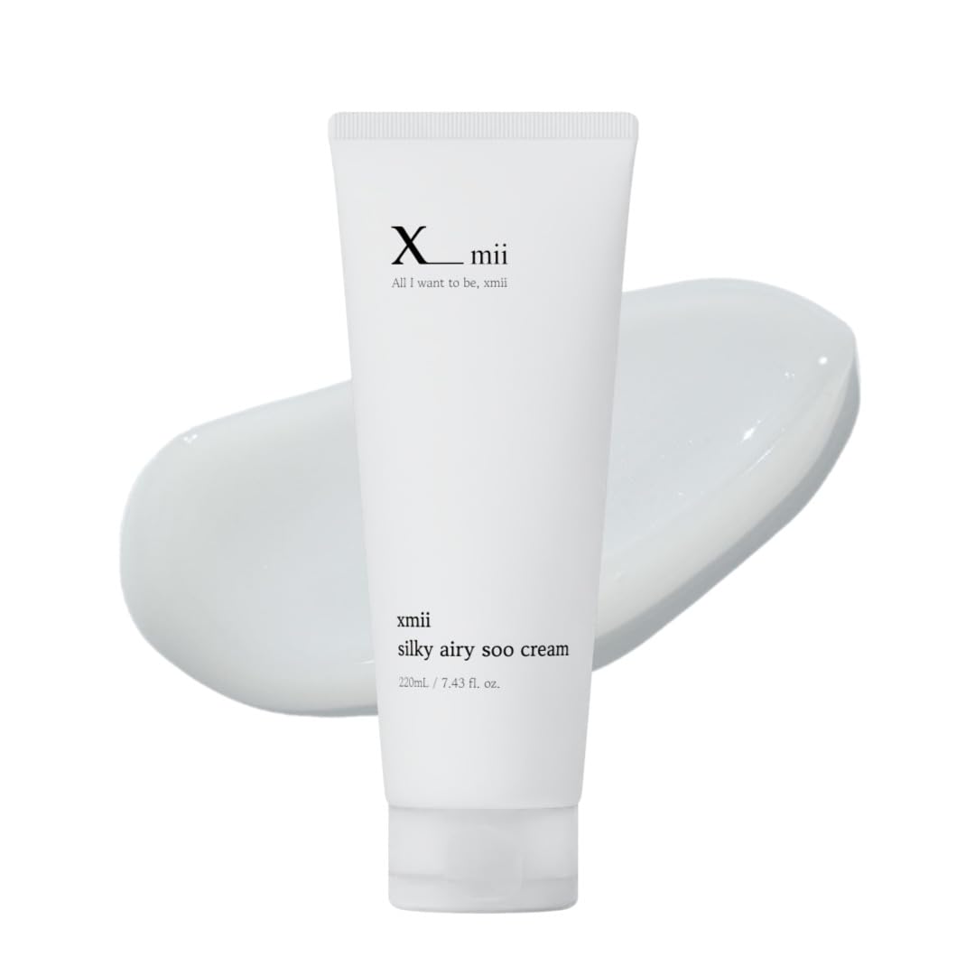 

[XMII Official] Xmii Silky Airy Soothing Cream - Hyaluronic Acid, Cica, Pore Care, Moisture Relief, Hydration Cream, Korean Skincare (220ml)