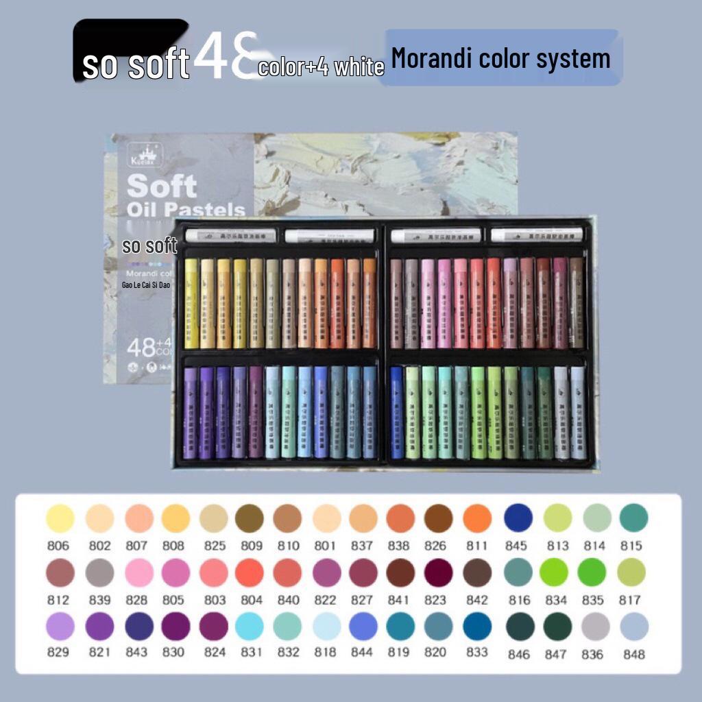 Gaole Super Soft Oil Pastels - Full Set (24/48 Colors), Classic Macaron for Kids, DIY Heavy Color Sticks