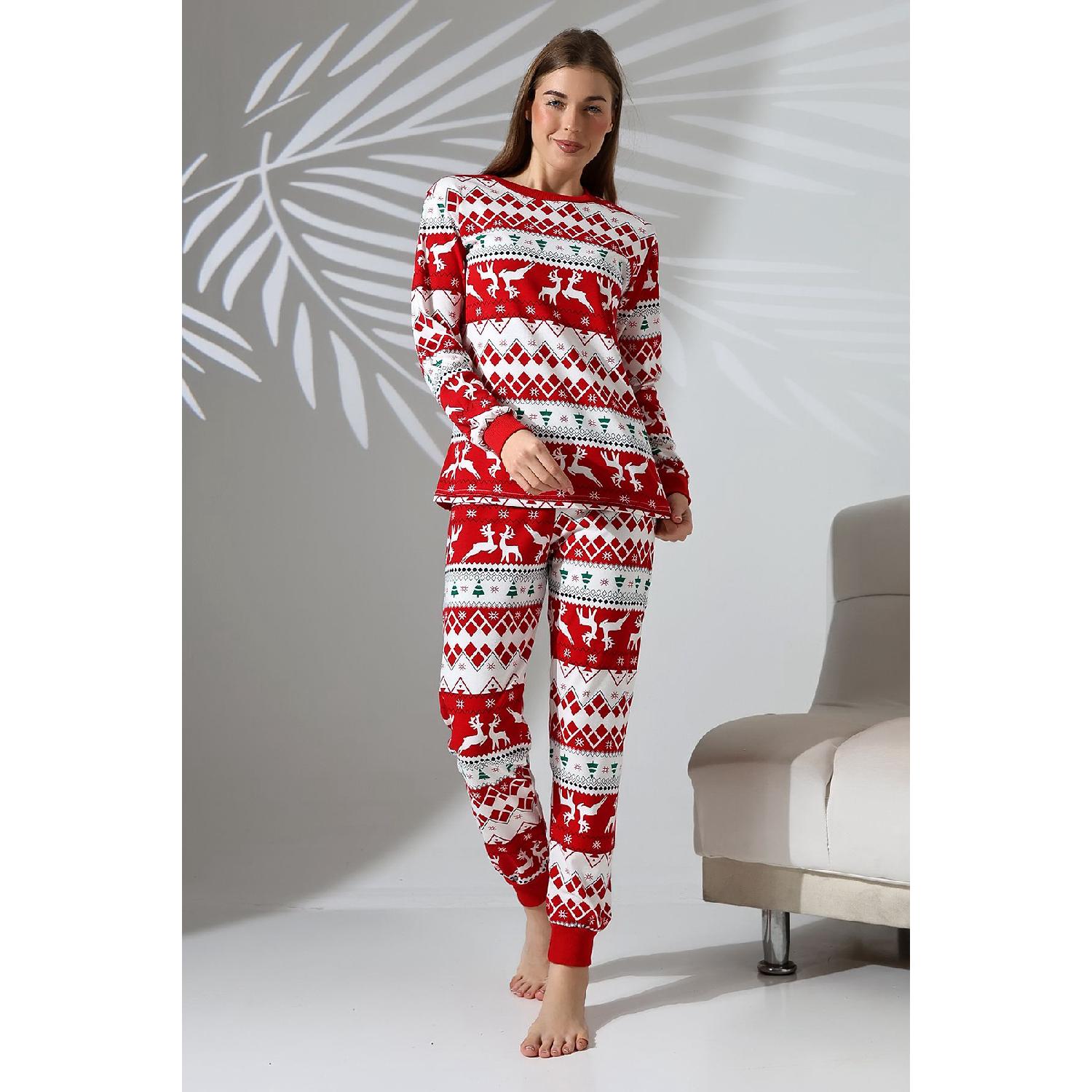 

New Year Christmas Themed Two Women s Pajama Set Vg064 S чистый