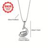 925Silver hypoallergenic dolphin necklace with a simple and stylish design, versatile and elegant, featuring synthetic zircon, perfect as a gift for