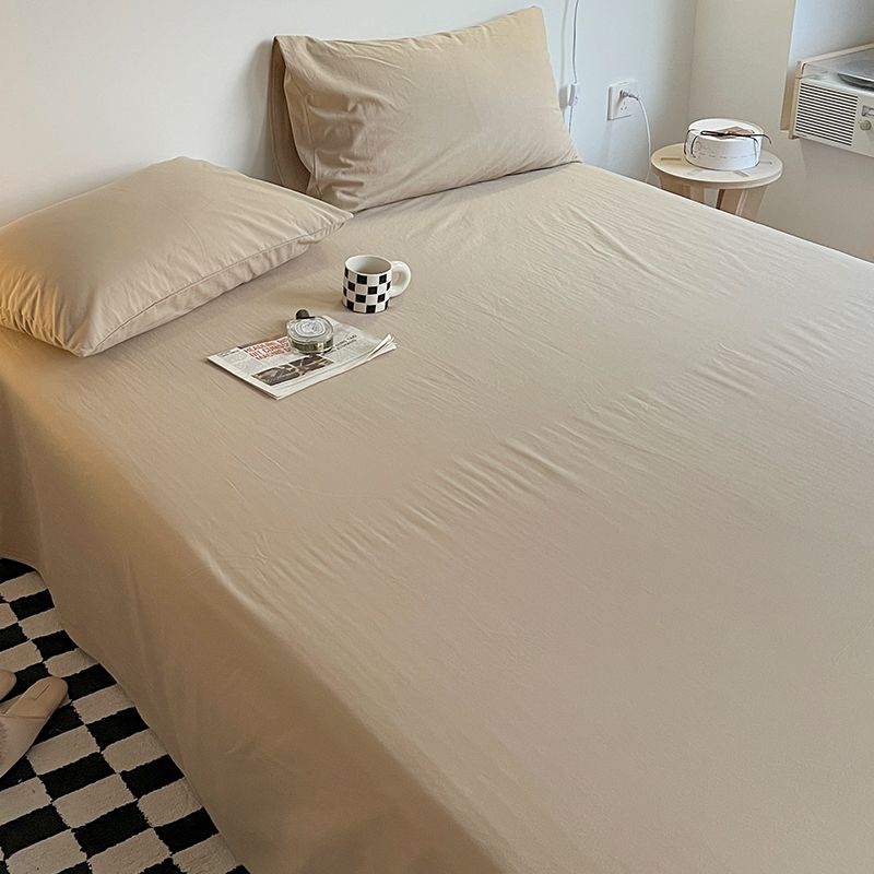 Drap et Housse de Couette Uni Doux pour Enfants, Lit Simple Double Dortoir Étudiant