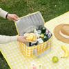 Outdoor large-capacity picnic bag, camping picnic basket, travel picnic bag, portable bento bag, thermal insulation bag