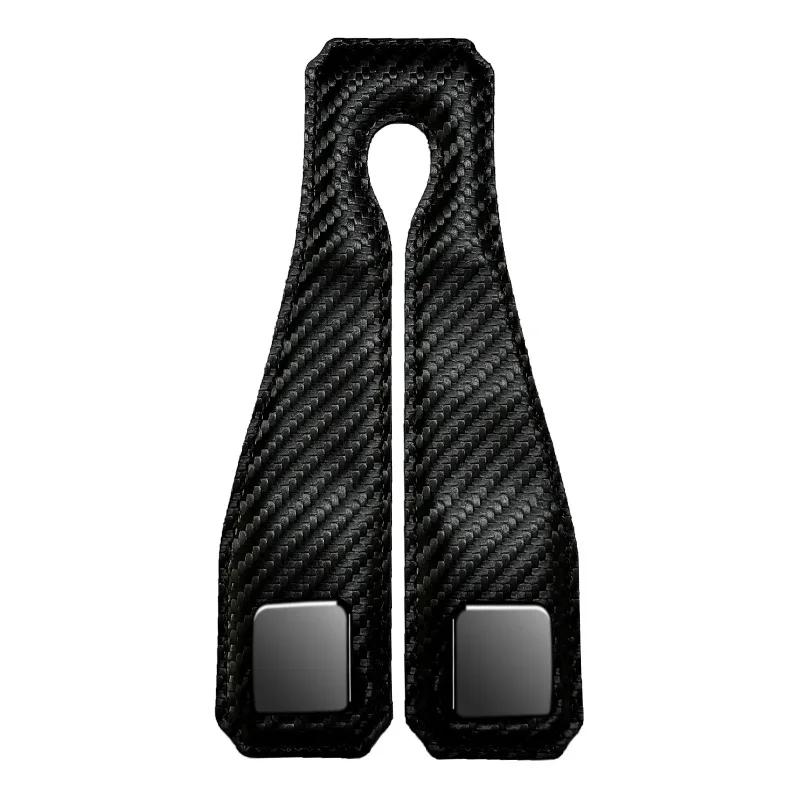 Hidden Car Back Seat Hook Headrest Suede Leather Soft Hanging Hook 20kg Load-Bearing Wear-Resistant Rear Row Hanger High Quality