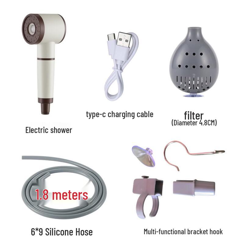 TLXT Wireless Portable Electric Shower Set for Camping and Home
